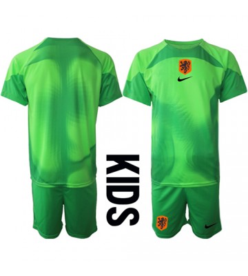 Nederland Keeper Hjemmedraktsett Barn VM 2022 Kortermet (+ Korte bukser)